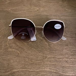 NWT Aldo White & Gold Sunglasses 🕶
